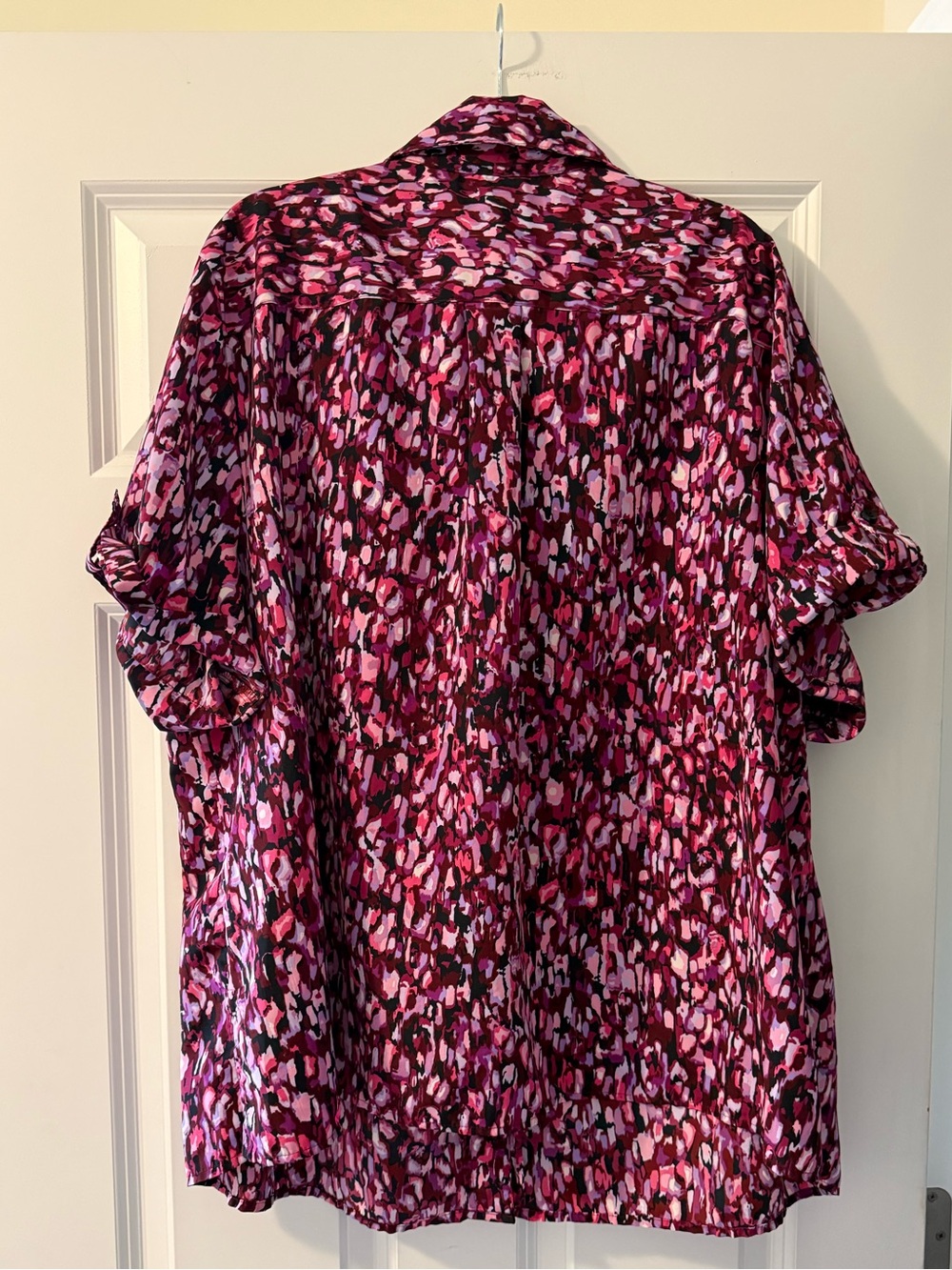Essentials Button-Front Collared Blouse - Picture 6 of 6